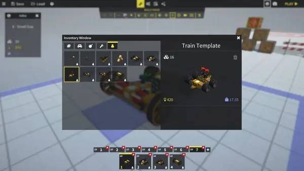 Иллюстрация уровня World of Contraptions с деталями окружения