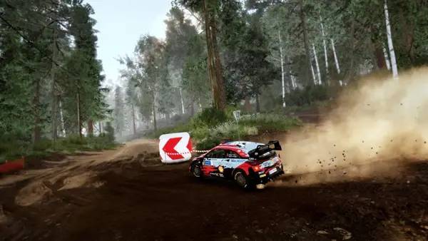 Иллюстрация уровня WRC 10 FIA World Rally Championship с деталями окружения