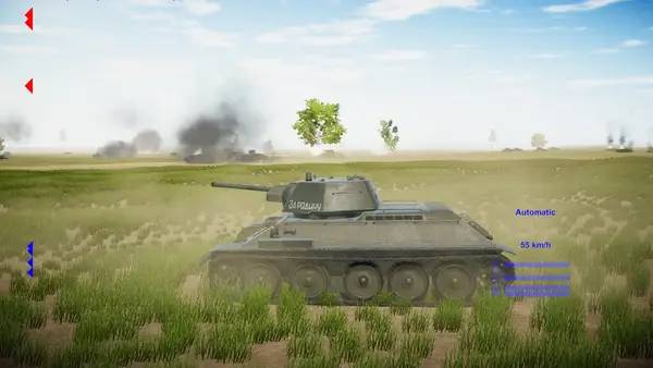 Иллюстрация уровня WWII Tanks Battlefield с деталями окружения
