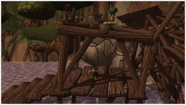 Иллюстрация уровня Yasai Ninja с деталями окружения