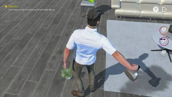 Иллюстрация уровня You have a drunk friend с деталями окружения