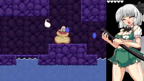 Иллюстрация уровня Youmu Konpaku and Dungeon of Lewd Creatures с деталями окружения