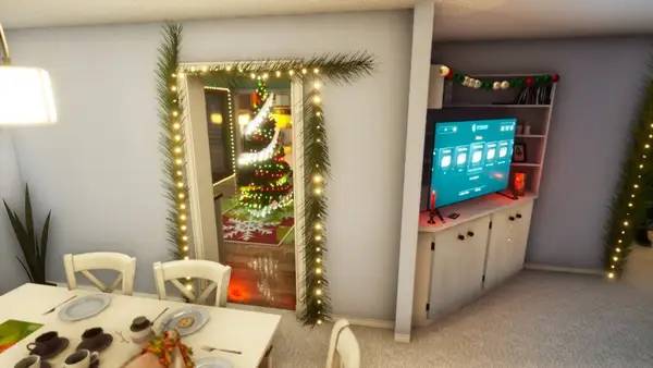 Иллюстрация уровня Zombie Claus с деталями окружения