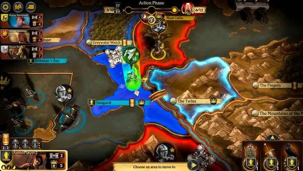Интерфейс A Game of Thrones  The Board Game - Digital Edition во время прохождения