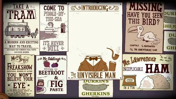 Интерфейс Adventures of Bertram Fiddle 2 A Bleaker Predicklement во время прохождения