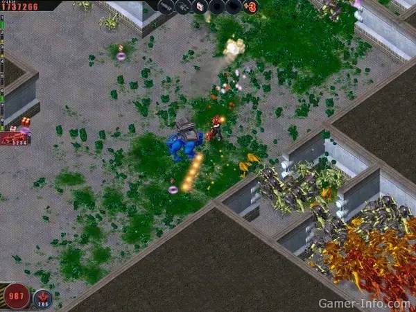 Интерфейс Alien Shooter Начало вторжения во время прохождения