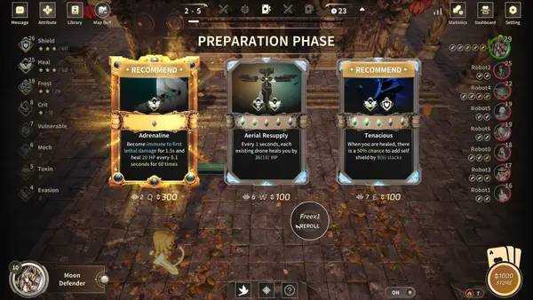 Интерфейс Alpha League HD во время прохождения