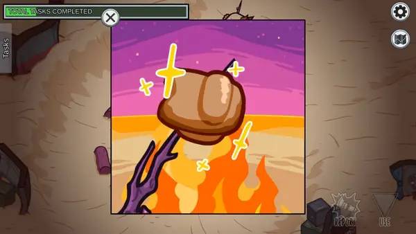 Интерфейс Among Us во время прохождения