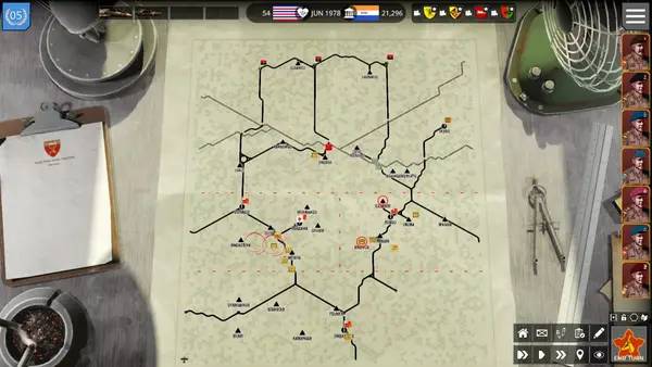 Интерфейс Angola '86 во время прохождения