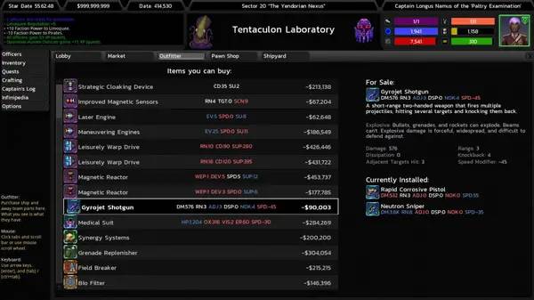 Интерфейс Approaching Infinity во время прохождения