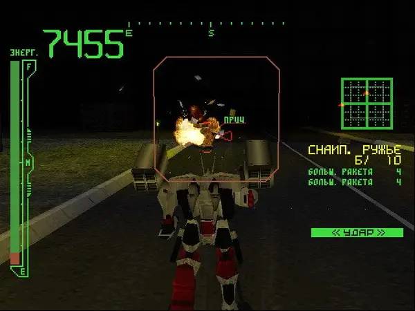 Интерфейс Armored Core  Master of Arena во время прохождения