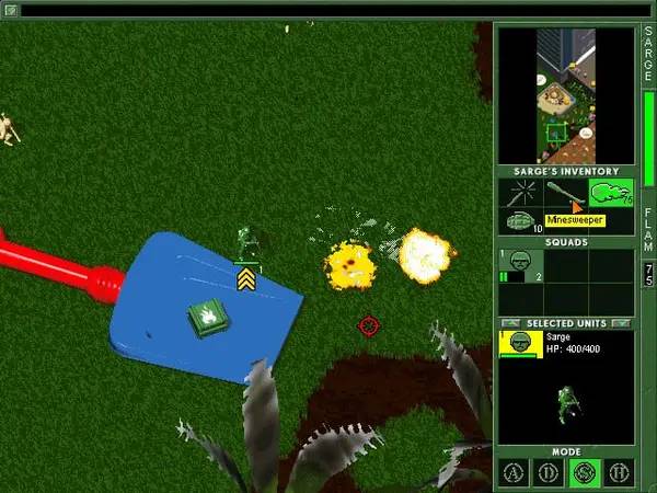 Интерфейс Army Men Toys in Space во время прохождения