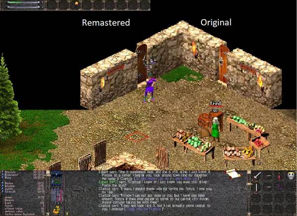 Интерфейс Astonia Remastered во время прохождения