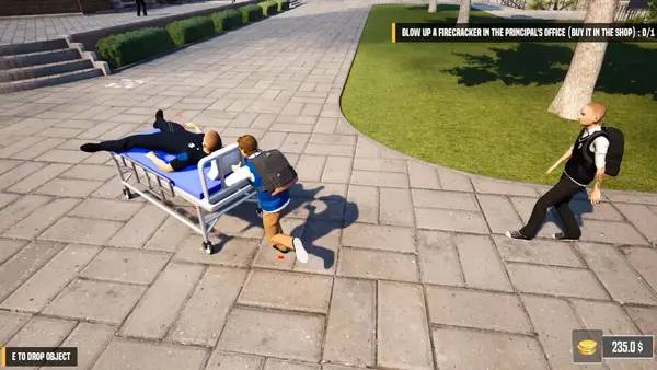 Интерфейс Bad Guys at School во время прохождения