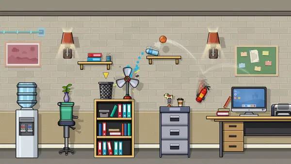 Интерфейс Ball at Work The Ultimate Speedrun Platformer! во время прохождения