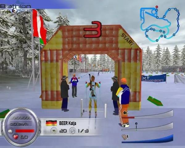 Интерфейс Biathlon 2006 - Go For Gold во время прохождения