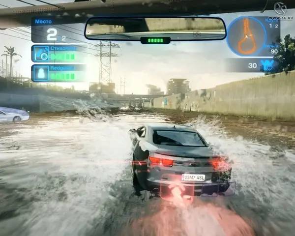 Интерфейс Blur во время прохождения