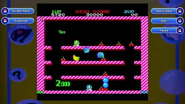 Интерфейс Bubble Bobble 4 Friends  The Baron's Workshop во время прохождения