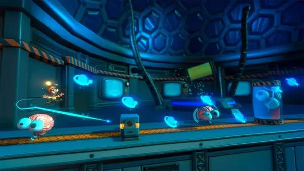 Интерфейс Bubsy Paws on Fire! во время прохождения