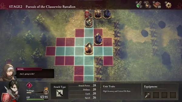 Интерфейс C.A.R.D.S. RPG  The Misty Battlefield во время прохождения