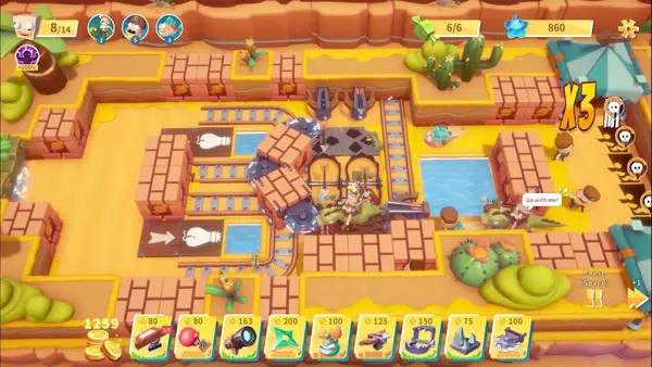 Интерфейс Candy Disaster - Tower Defense во время прохождения