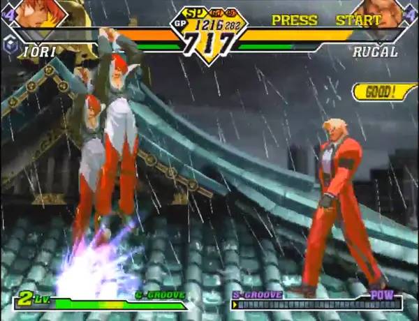 Интерфейс Capcom vs. SNK 2  Mark of the Millennium 2001 во время прохождения