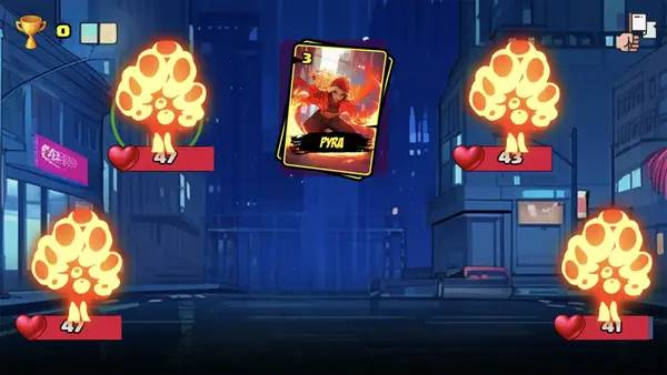 Интерфейс Cards Battle Royale во время прохождения