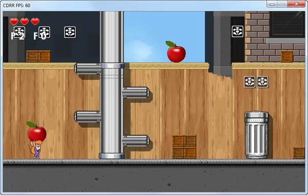 Интерфейс Chip 'n Dale Rescue Rangers Remastered во время прохождения