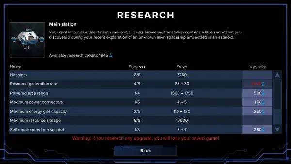 Интерфейс Chronostation во время прохождения