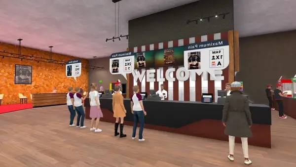 Интерфейс Cinema Simulator 2025 во время прохождения