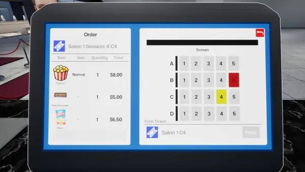 Интерфейс Cinemaster Cinema Simulator во время прохождения