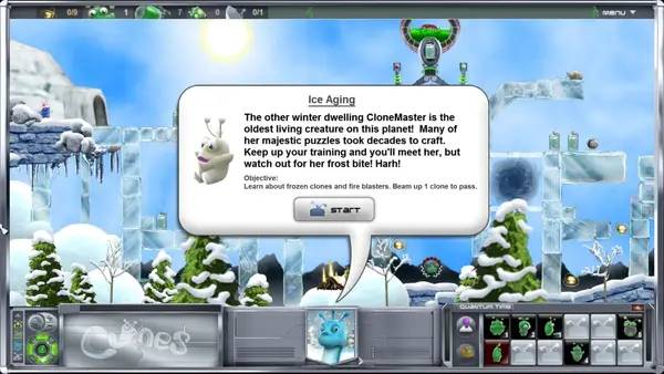 Интерфейс Clones во время прохождения