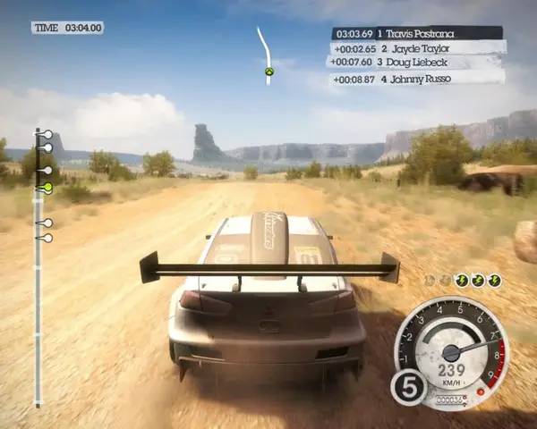 Интерфейс Colin McRae DiRT 2 во время прохождения