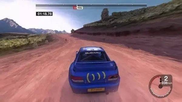 Интерфейс Colin McRae Rally Remastered во время прохождения