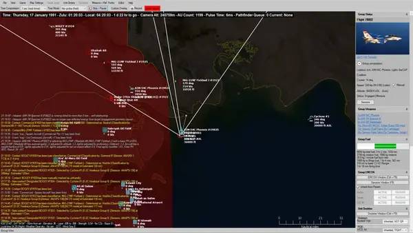 Интерфейс Command Desert Storm во время прохождения