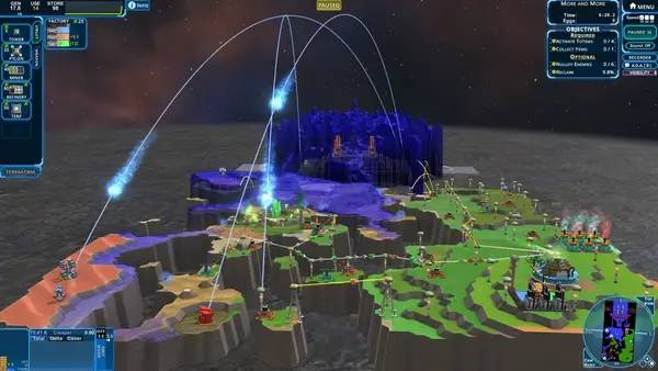 Интерфейс Creeper World 4 во время прохождения