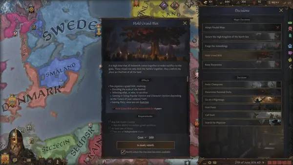 Интерфейс Crusader Kings 3 Northern Lords во время прохождения