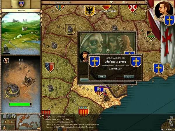 Интерфейс Crusader Kings Complete во время прохождения