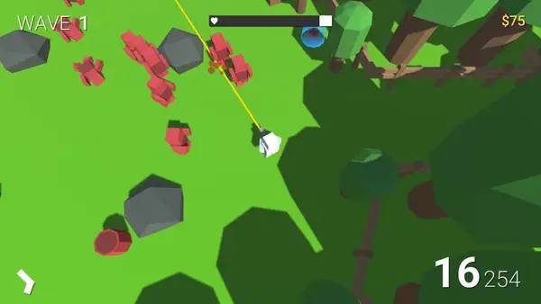 Интерфейс Cube Defense во время прохождения