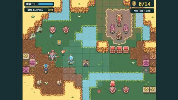 Интерфейс Cubetractor во время прохождения