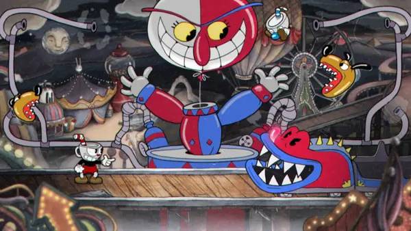 Интерфейс Cuphead во время прохождения
