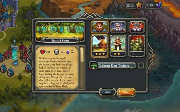 Интерфейс Defentures во время прохождения