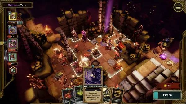 Интерфейс Demeo во время прохождения