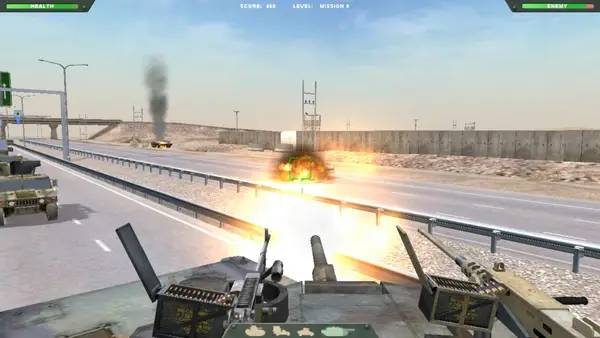 Интерфейс Desert Gunner во время прохождения