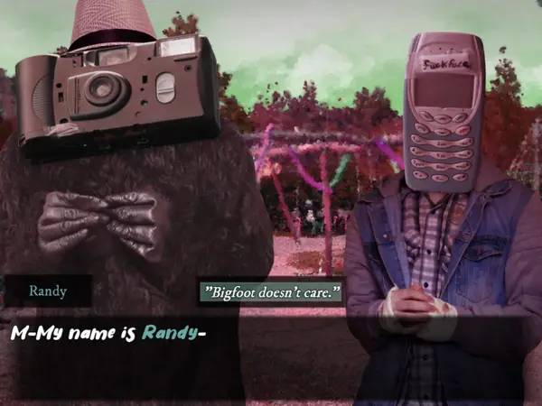 Интерфейс Dialtown Phone Dating Sim во время прохождения