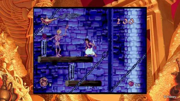 Интерфейс Disney Classic Games Aladdin and The Lion King во время прохождения