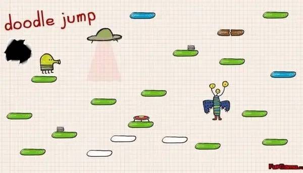 Интерфейс Doodle Jump во время прохождения