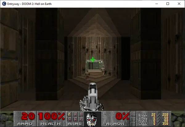 Интерфейс Doom 2 - Terminator Classic Weapon Pack во время прохождения
