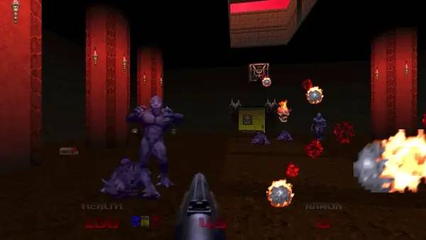 Интерфейс DOOM 64 во время прохождения