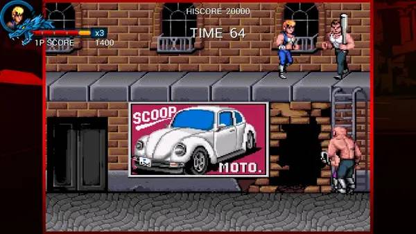 Интерфейс Double Dragon Trilogy во время прохождения